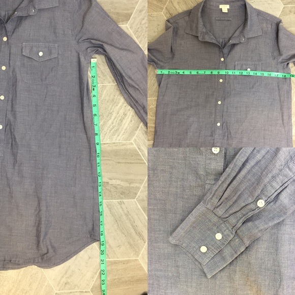 J. Crew Chambray Popover Tunic - Small - Picture 6 of 8